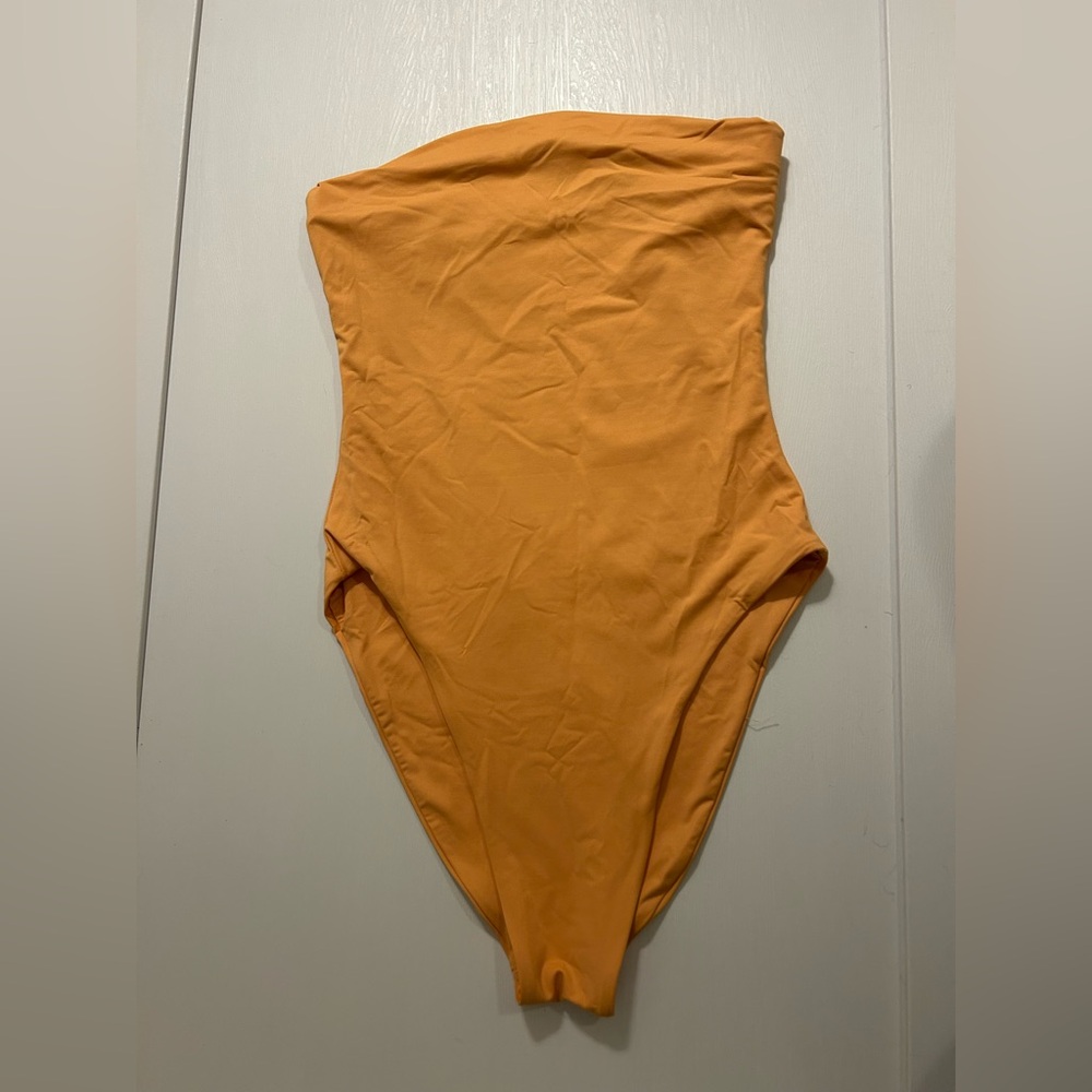 Light orange tube top one piece swimsuit (Free People)